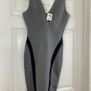 Charlotte Russe Gray and Black Mini Dress